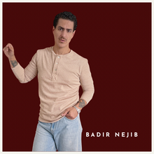 Cargar imagen en el visor de la galería, Henley shirt Beige