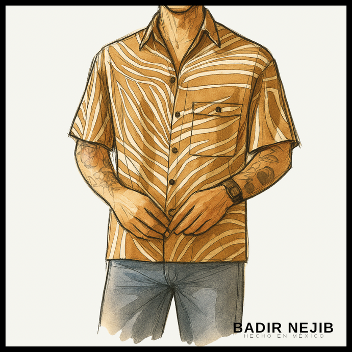 Camisa Beige Palm