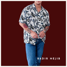 Cargar imagen en el visor de la galería, Camisa GRAY PALMS