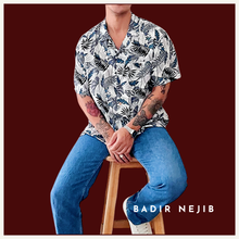 Cargar imagen en el visor de la galería, Camisa GRAY PALMS