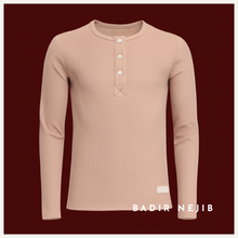 Cargar imagen en el visor de la galería, Henley shirt Beige