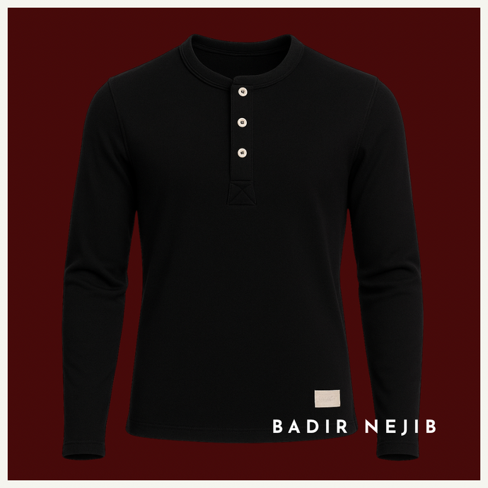 Henley shirt Negra