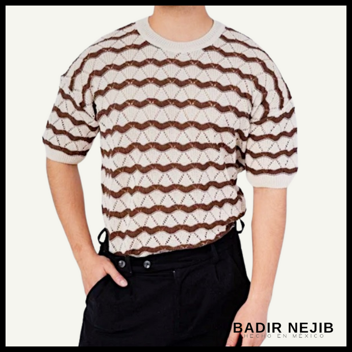Playera de Punto Crema