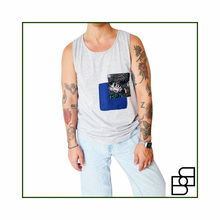 Cargar imagen en el visor de la galería, TANK TOP BLUE PATCHWORK