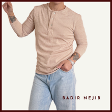 Cargar imagen en el visor de la galería, Henley shirt Beige